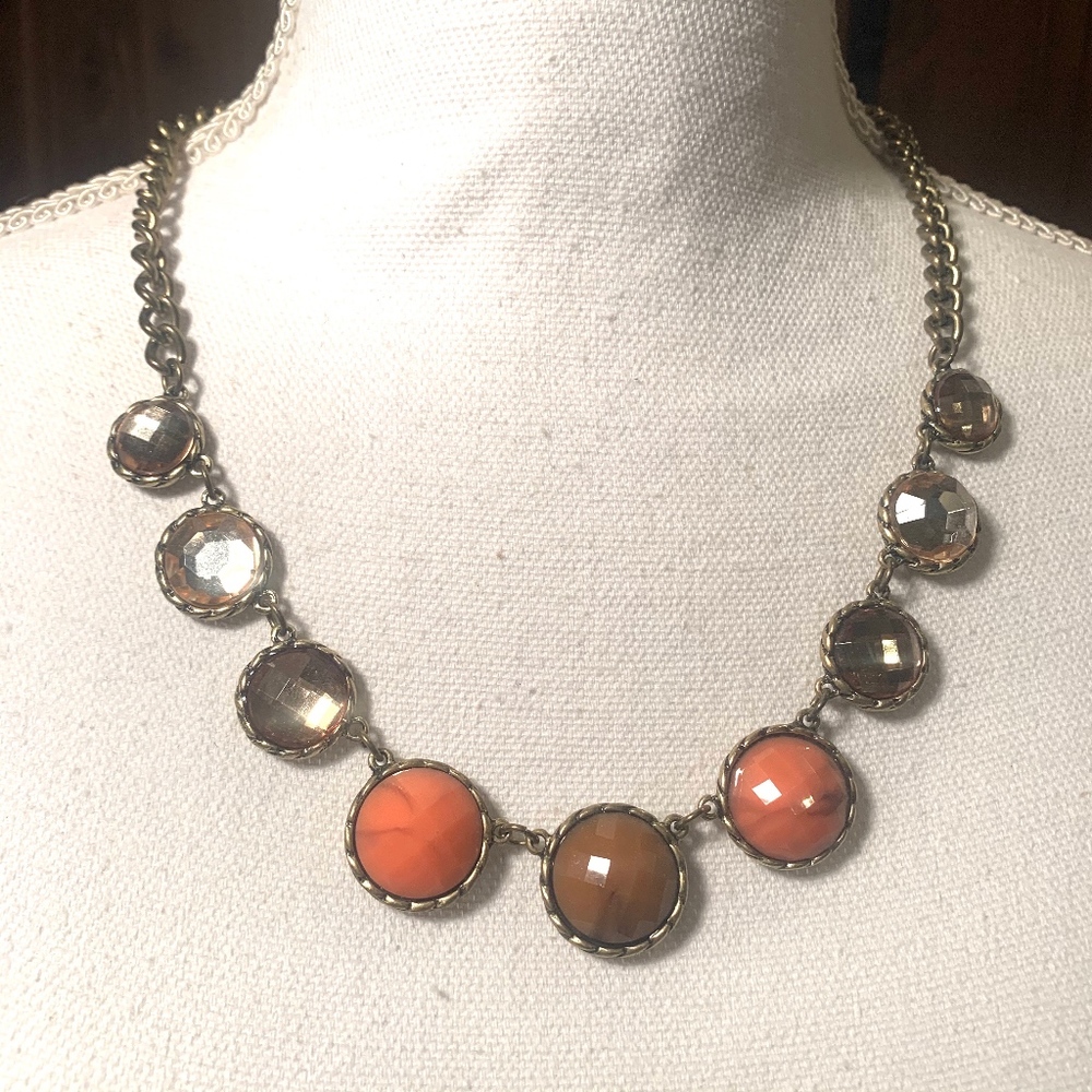multi stone/gem statement necklace